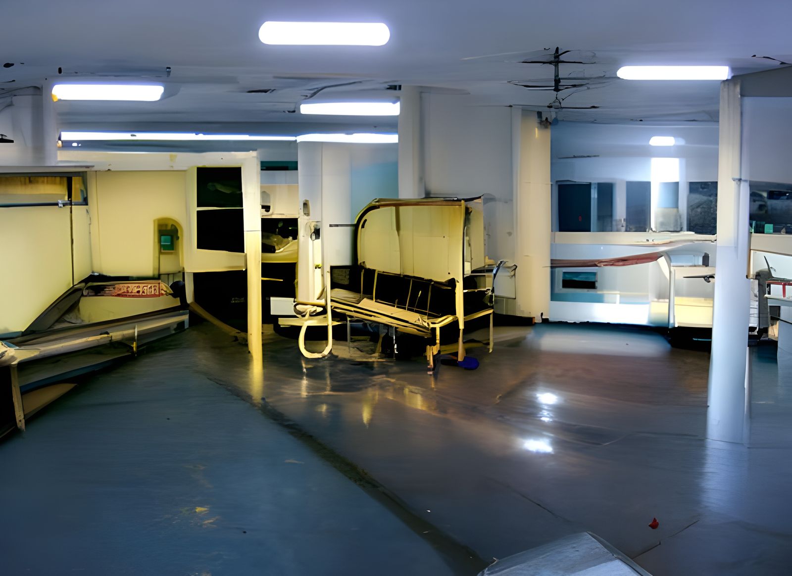 Eerie Empty Hospital Ward in Liminal Space Aesthetic