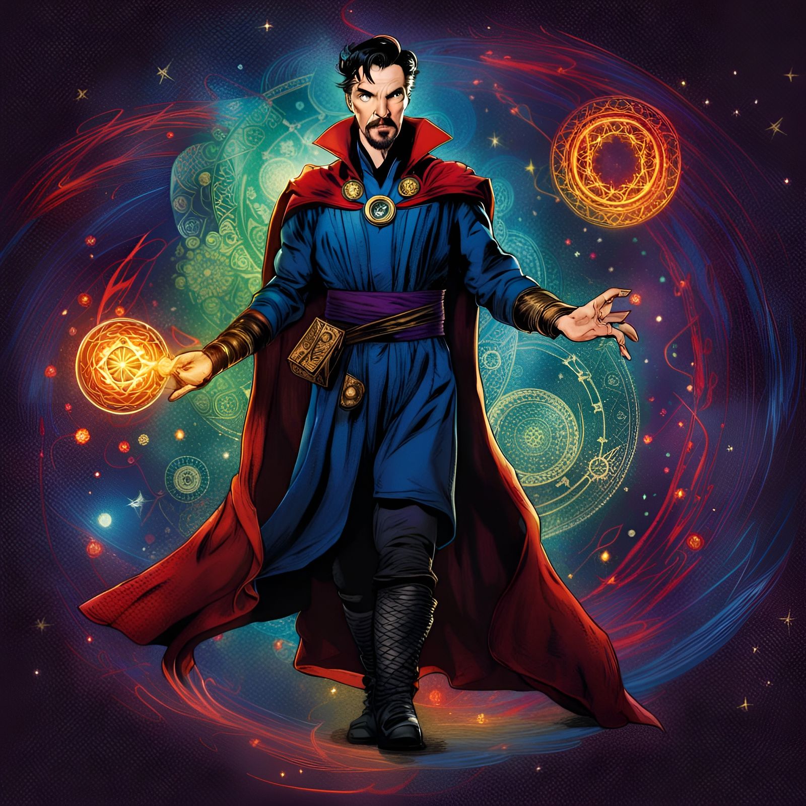 Doctor Strange Portrait as Digital Fan Art