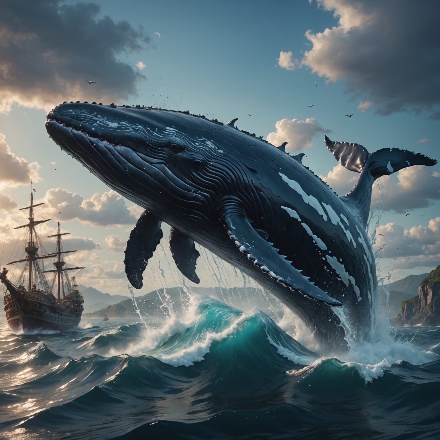Surreal Whale soars through Deep Oceanic Realms