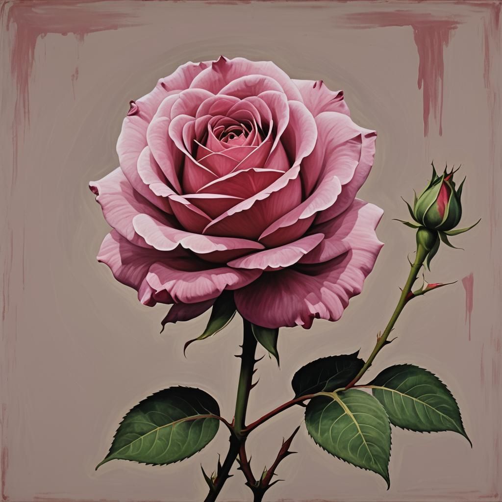 Rose in Francis Bacon's Distorted Style