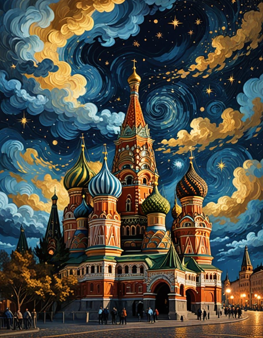Inspiring Low-Angle View of St. Basil's Cathedral