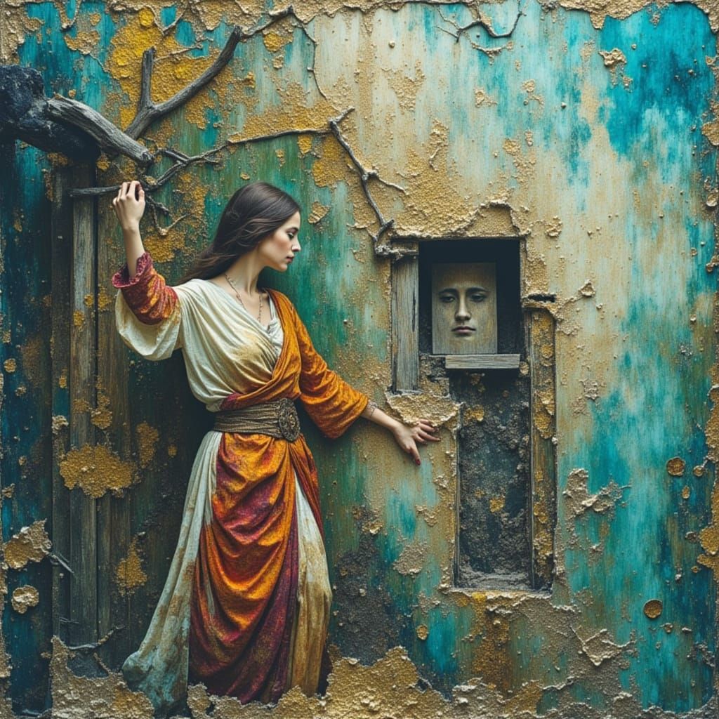 Celestial Oracle in Whimsical, Dreamlike Abstraction