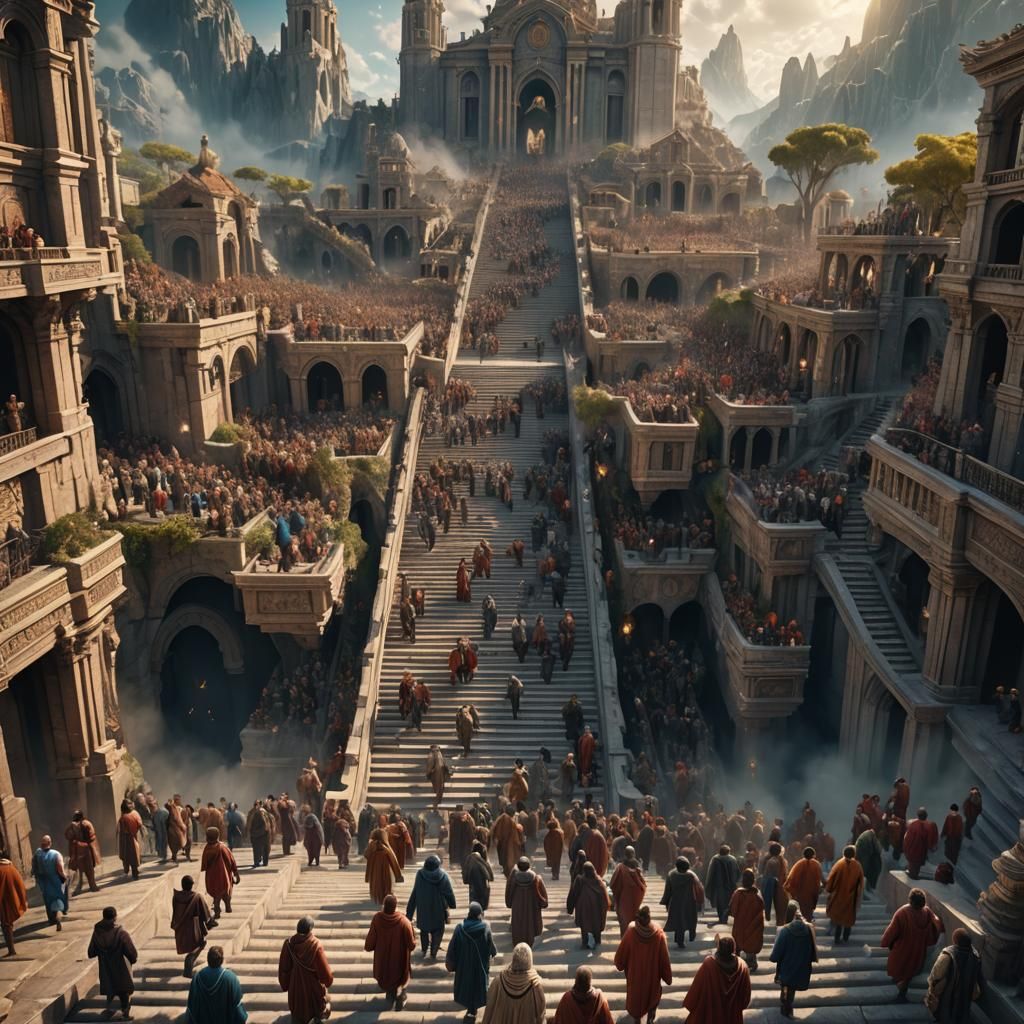 Ascension: Stairway to Heaven in Detailed Matte Painting