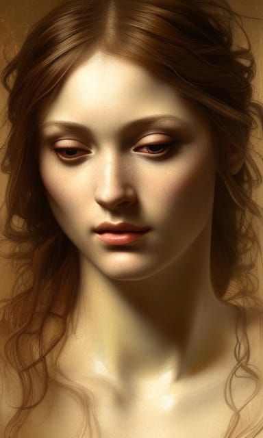 Adam and Eve in style of Leonardo D’Vinci