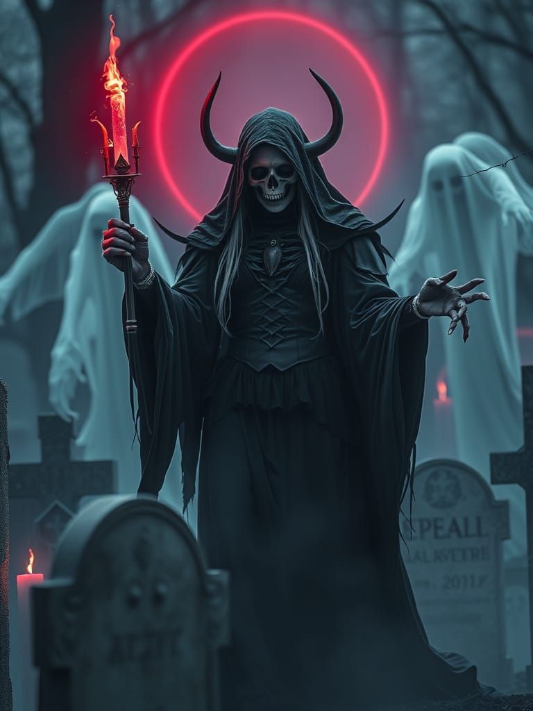 Ethereal Lady Death Commands Ghostly Spirits to Rise