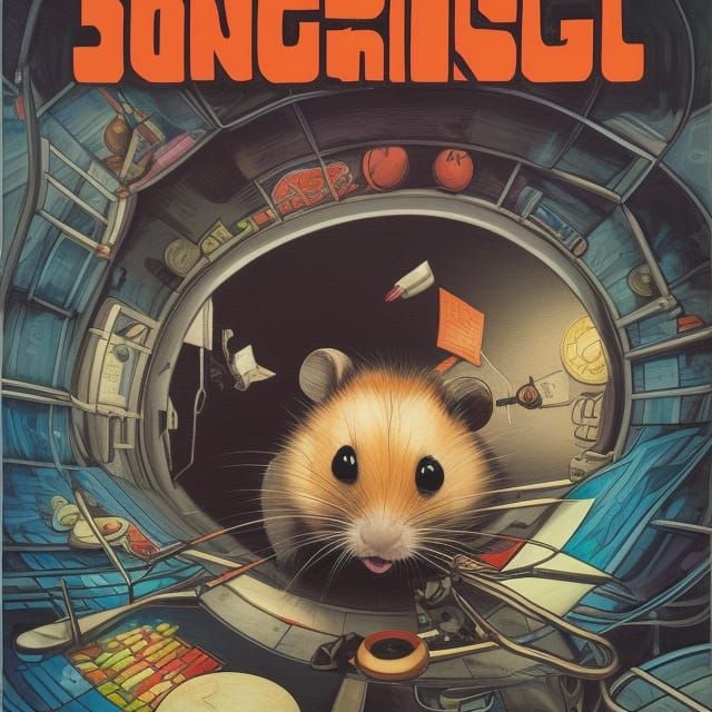Hamster Bowling in Comic Book Style