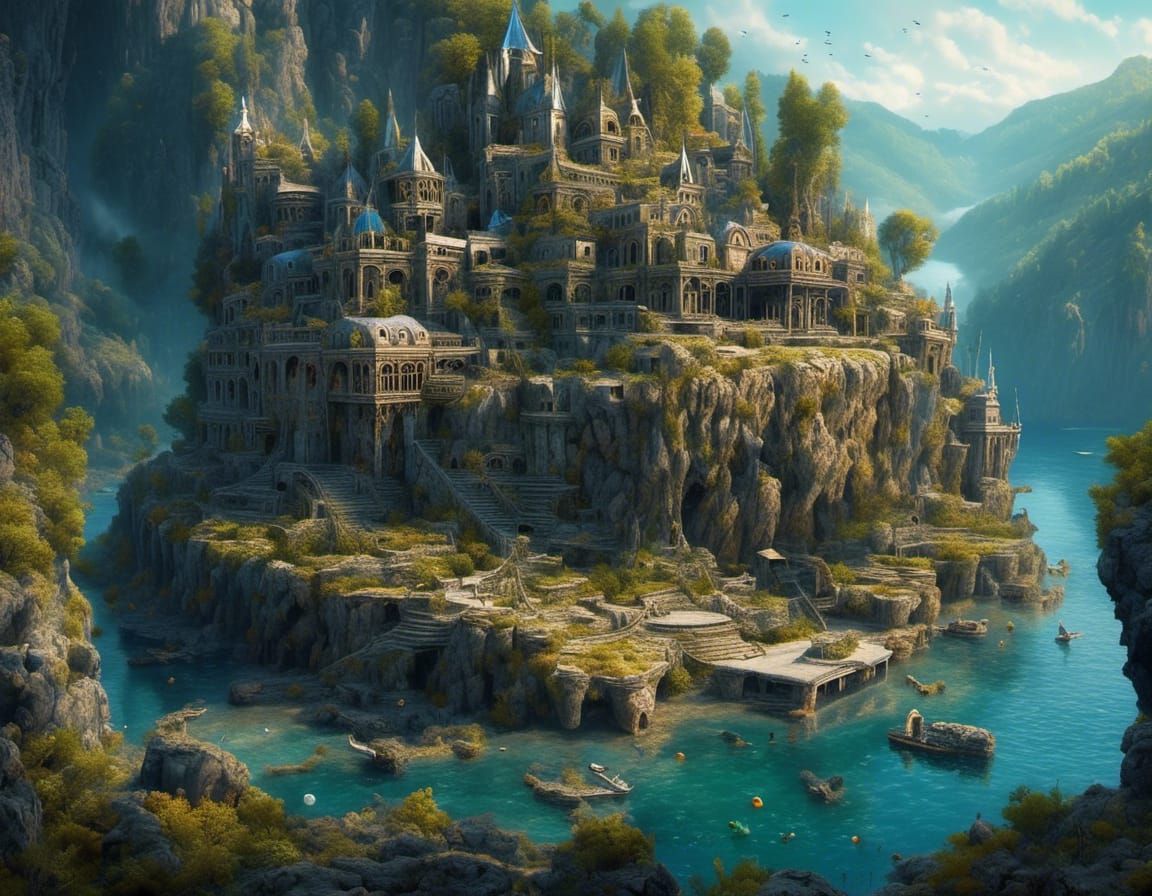 Blue Hollow in a Stony Hillside