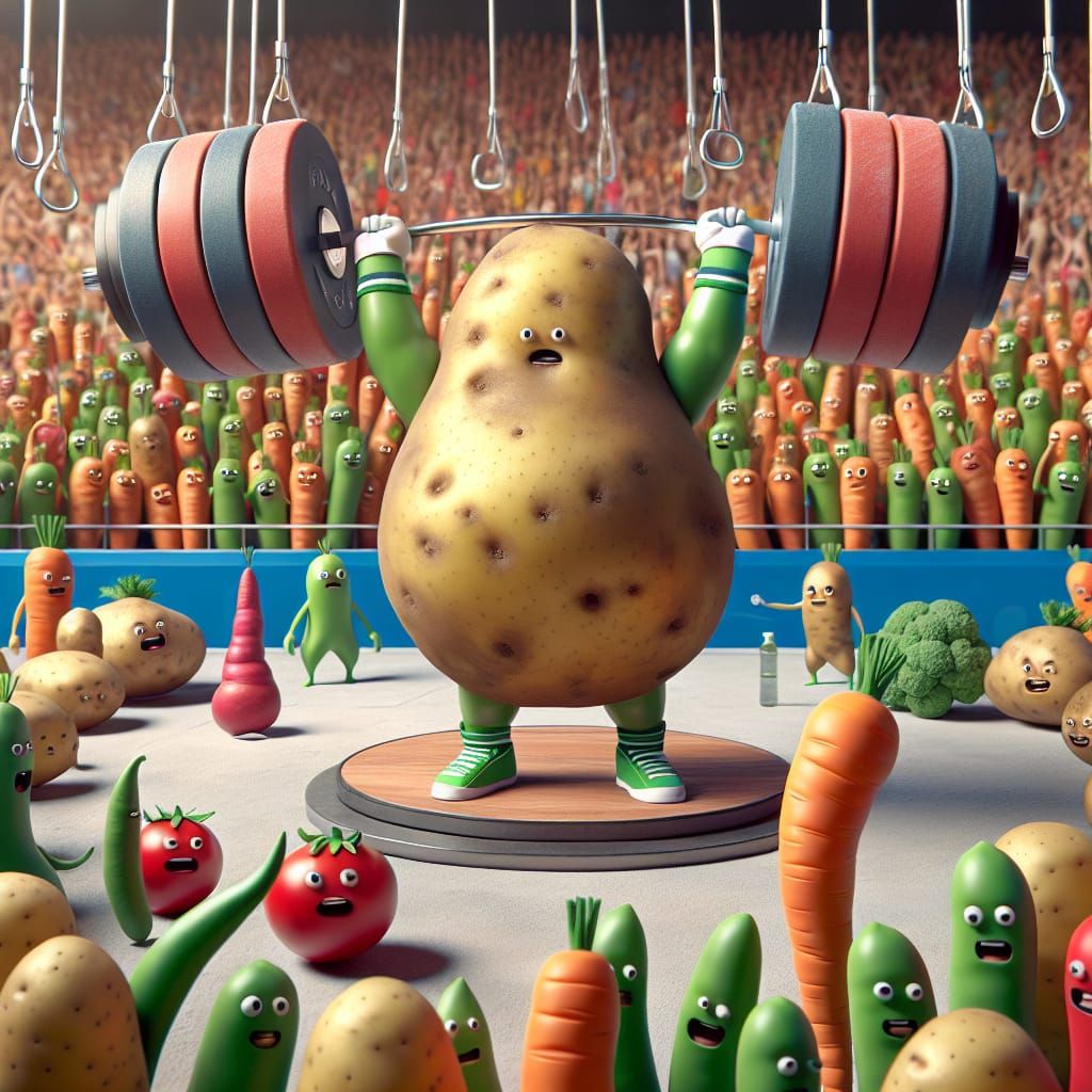 Potato Weightlifter Wins Olympic Competition