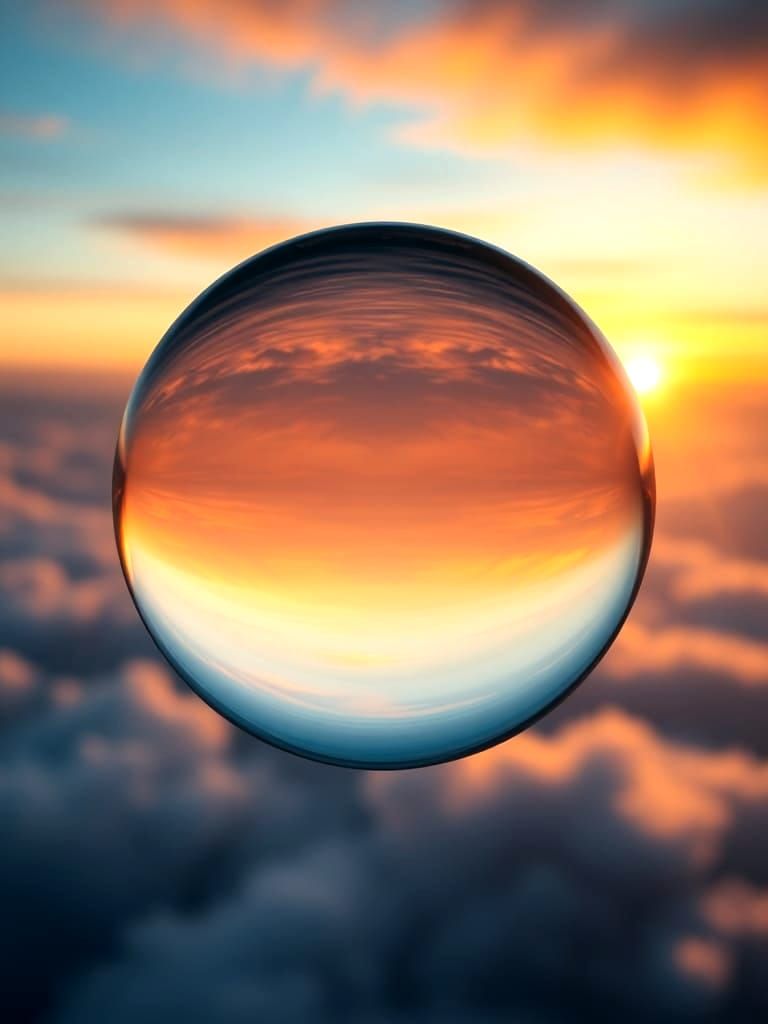 Rainforest Reflected in a Floating Raindrop