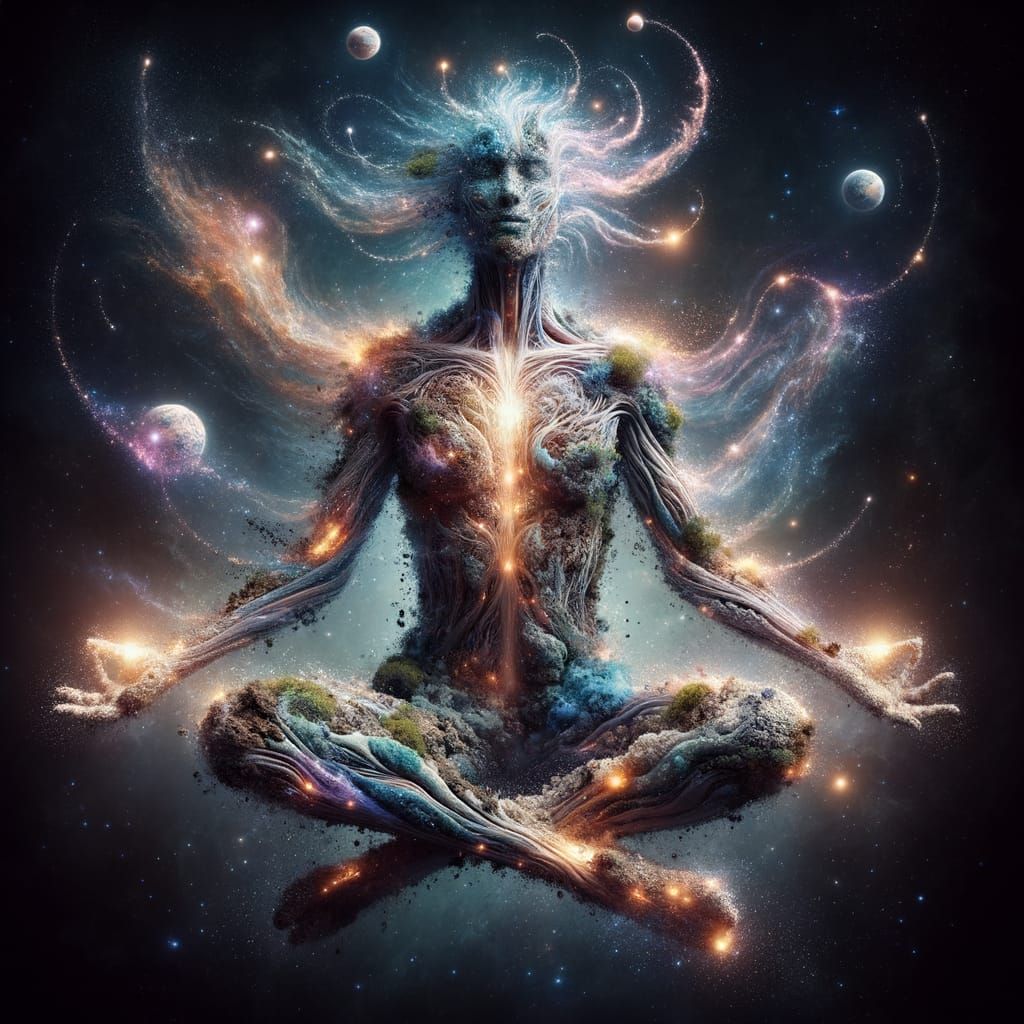 Cosmic Earth Elemental with Nebulae