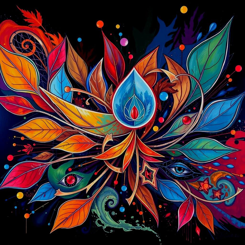 Abstract Art Radiating Positive Qualities