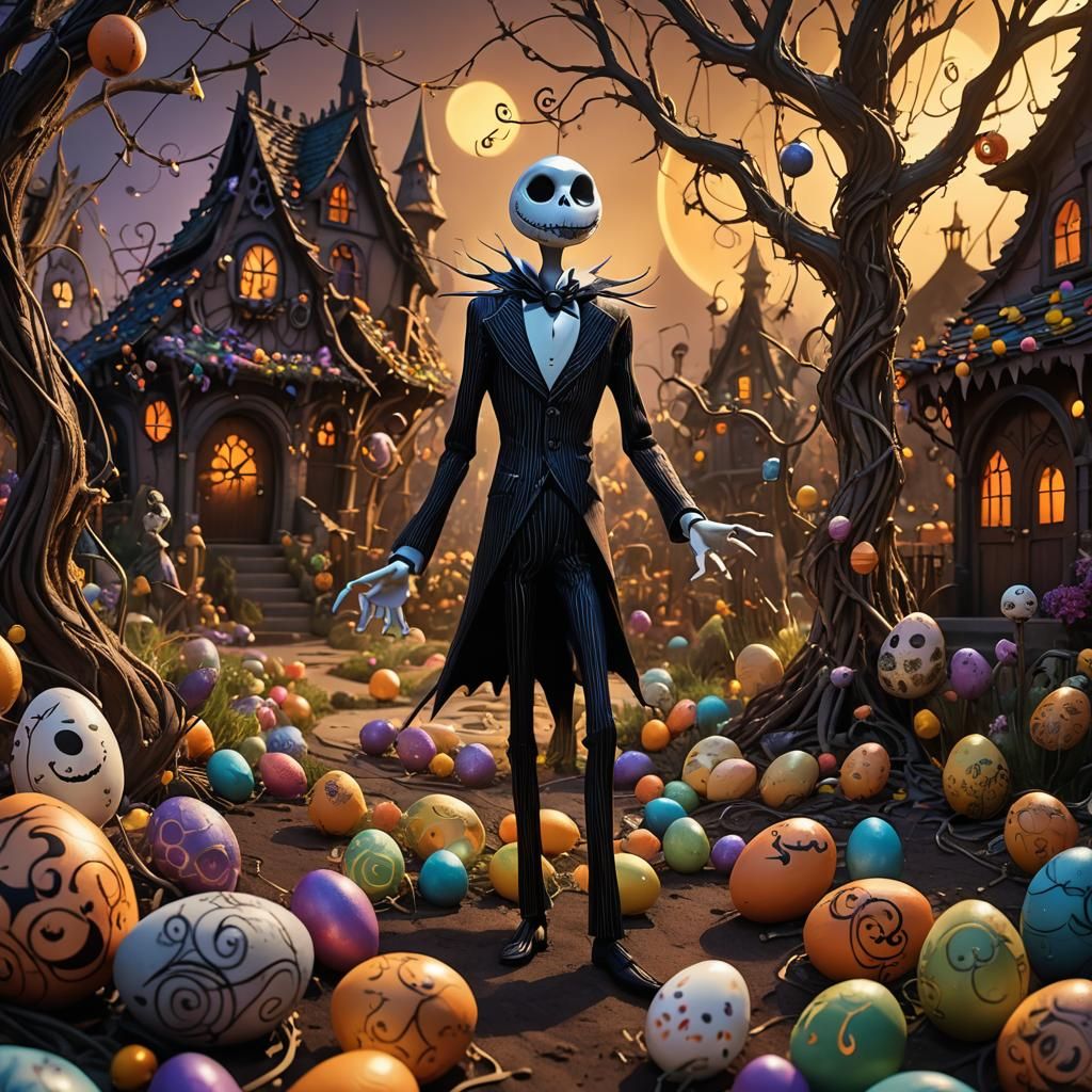 Jack Skellington's Easter Discovery in Halloween Town