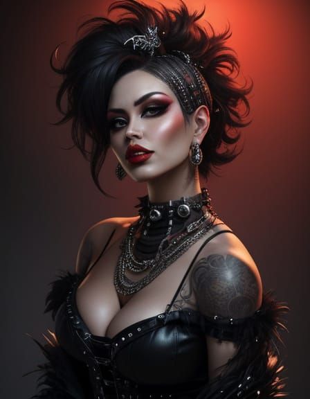 Voluptuous Punk Goddess Embodies Daring Spirit