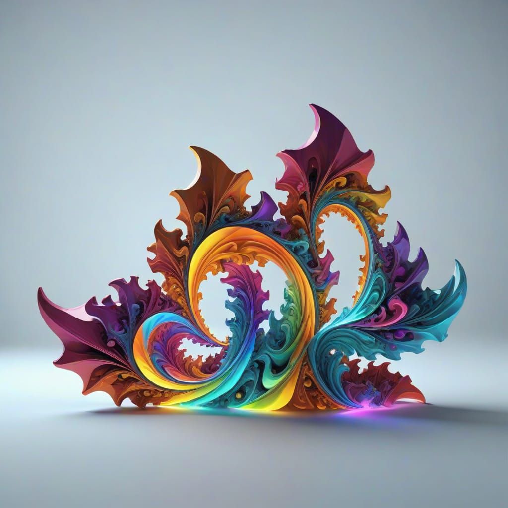 Fractal Crystal of Avogadro's Number in Vibrant 3D