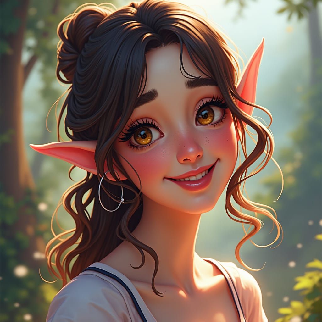Fantasy Portrait in Detailed Matte Painting Style