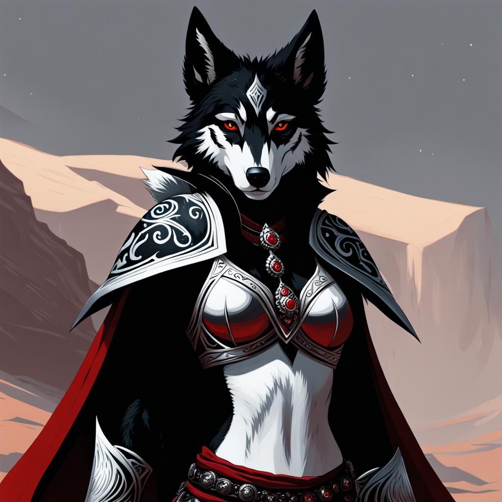 Anthro Wolf in Malthael Reaper Robes