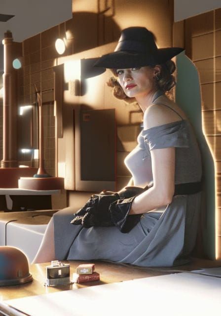 Dramatic Film Noir Scene in Hyperdetailed 4K