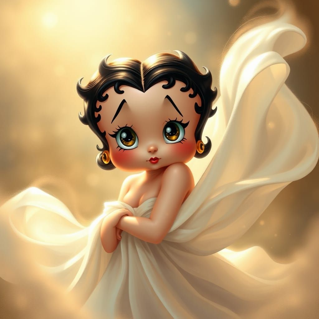 Betty Boop in Ethereal Fantasy Art Style