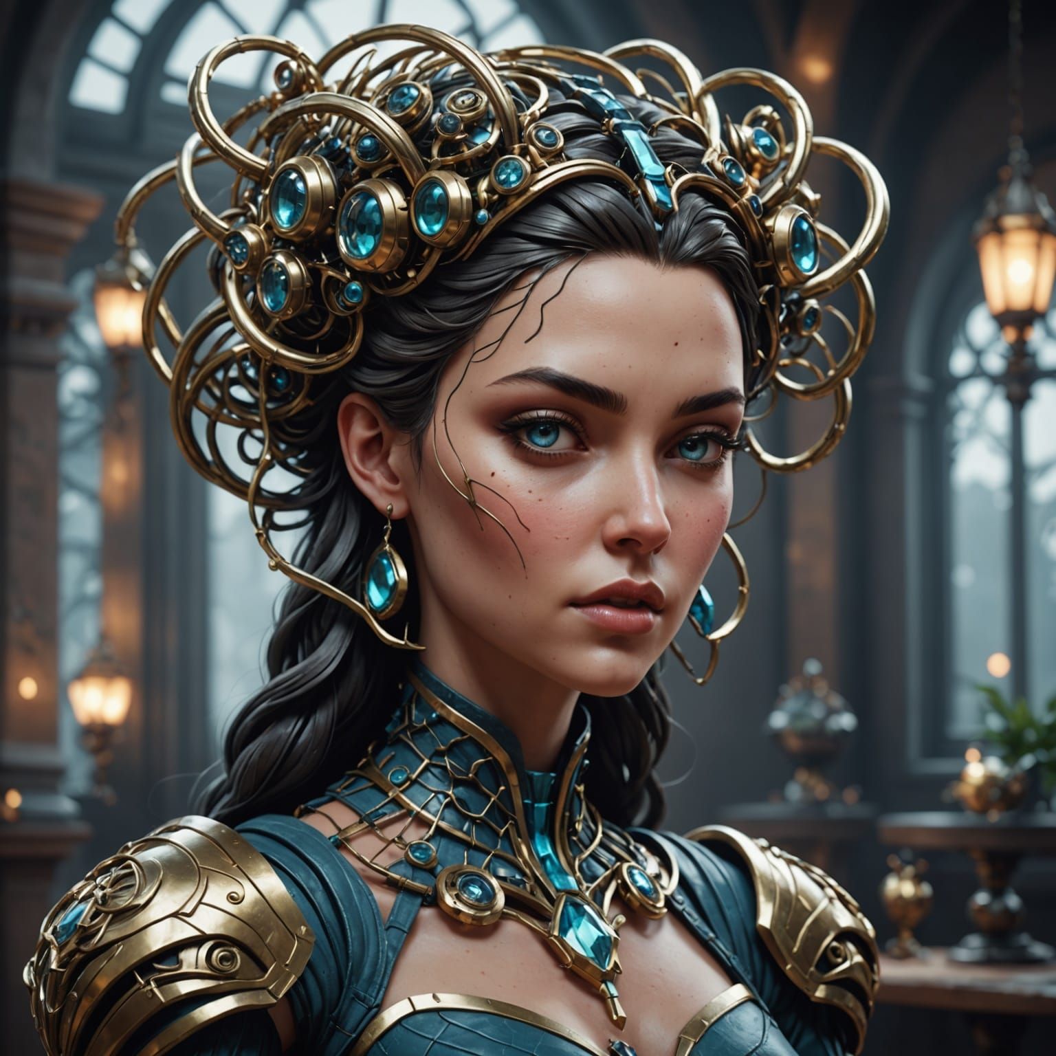 Wired and Twisted Surreal Sculpture in 3D