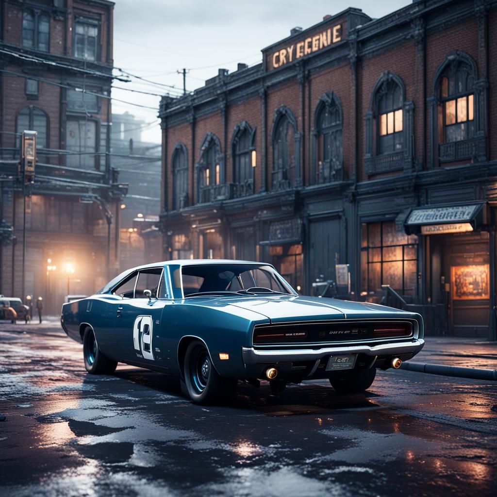 Dodge Charger in 3D Cinematic Style
