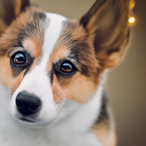 Adorable Corgi with Glittering Eyes: Professional Photograph...