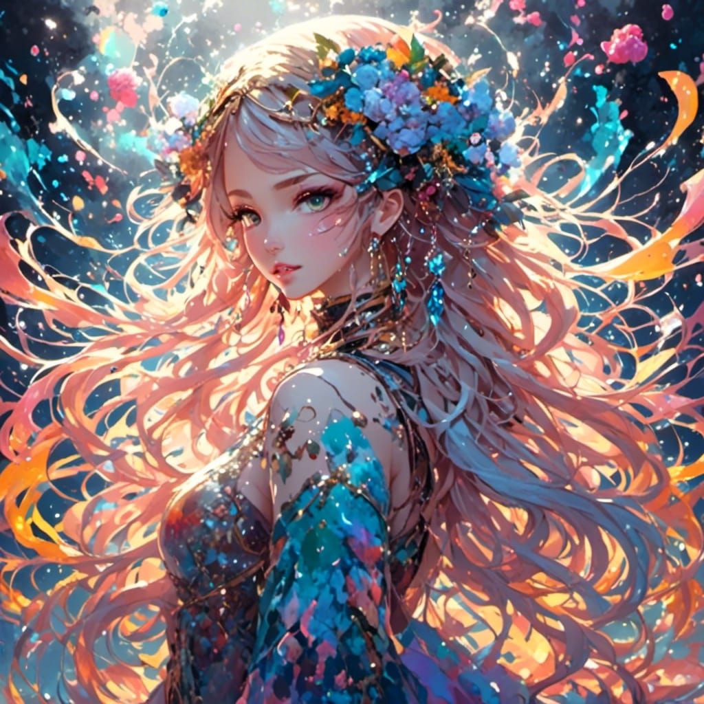 Whirling Dervish in Graffiti Splash Art Style