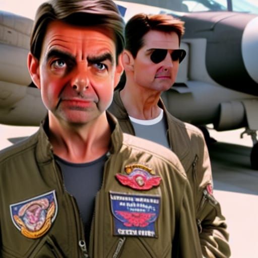 Mr. Bean and Tom Cruise Hybrid in Top Gun