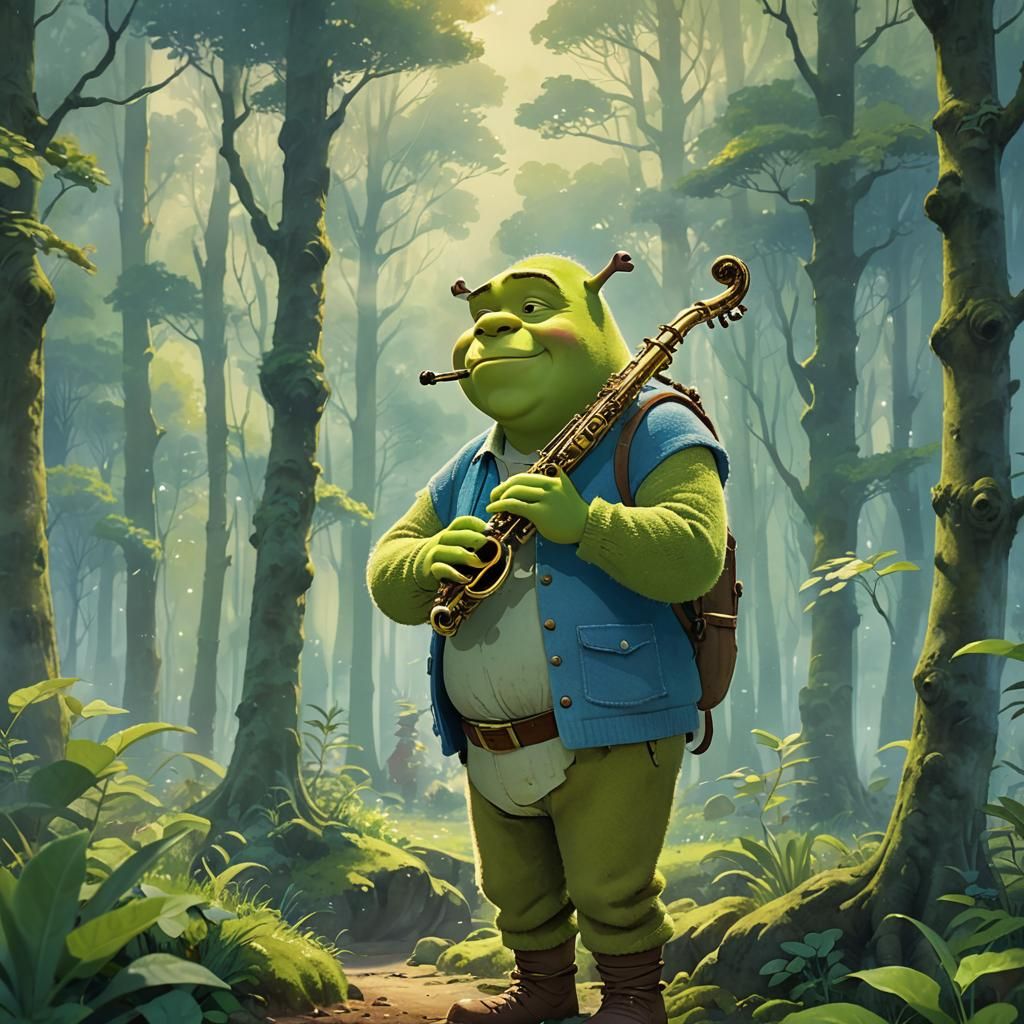 Shrek Serenades in a Whimsical Forest
