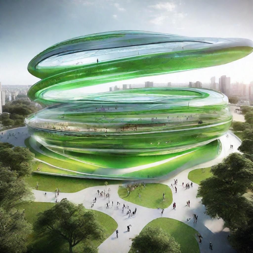 Futuristic Green Biomimetic Smart Sport Arenas