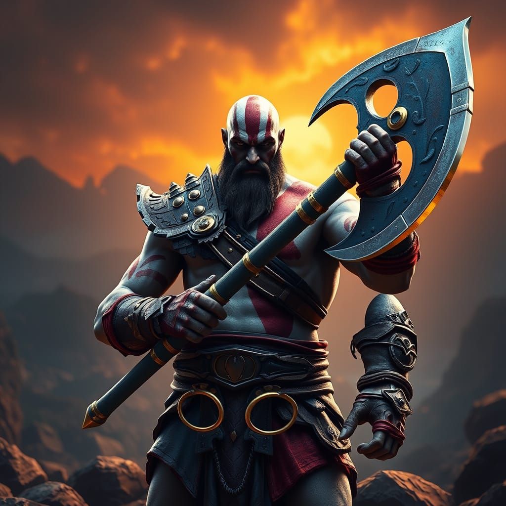 God of War Meets Fortnite in Epic Fantasy Art