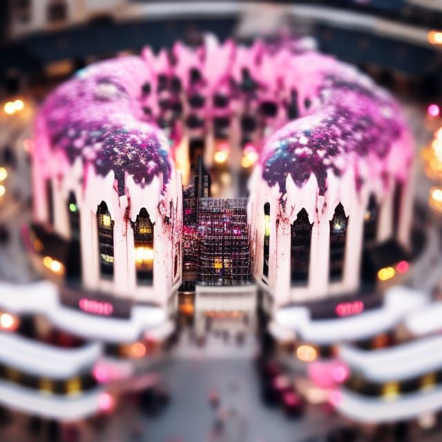 Giant Donut Rampage in Victorian London: 3D Render