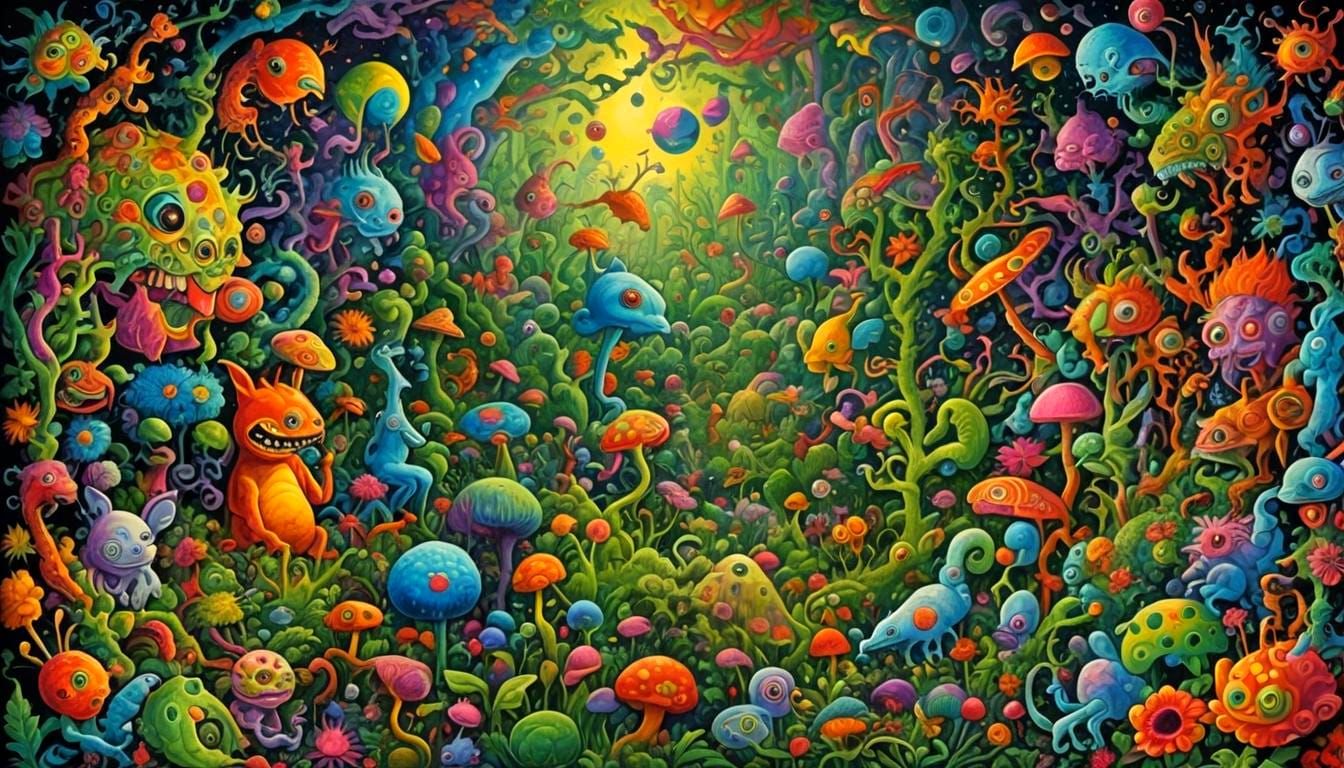 Distorted Psychedelic Dreams in Vibrant Colors