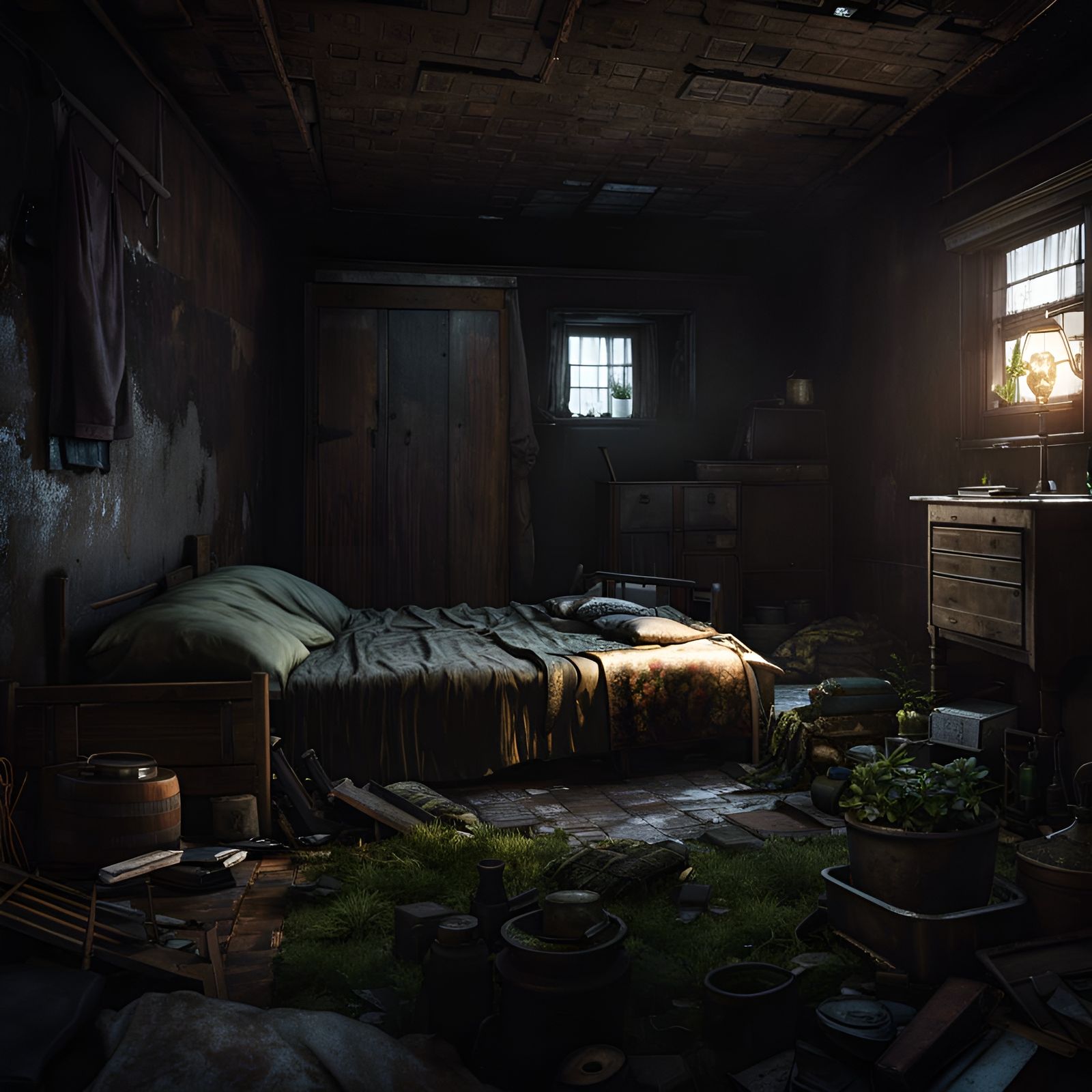 Post-Apocalyptic Sewer Home in Tarkov Style