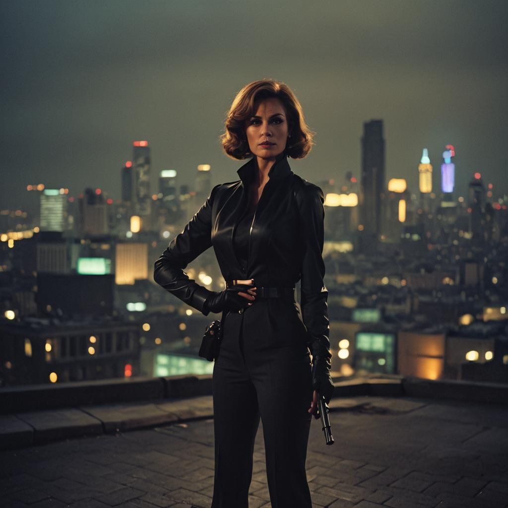 Agent Jane Bond in Film Noir Style