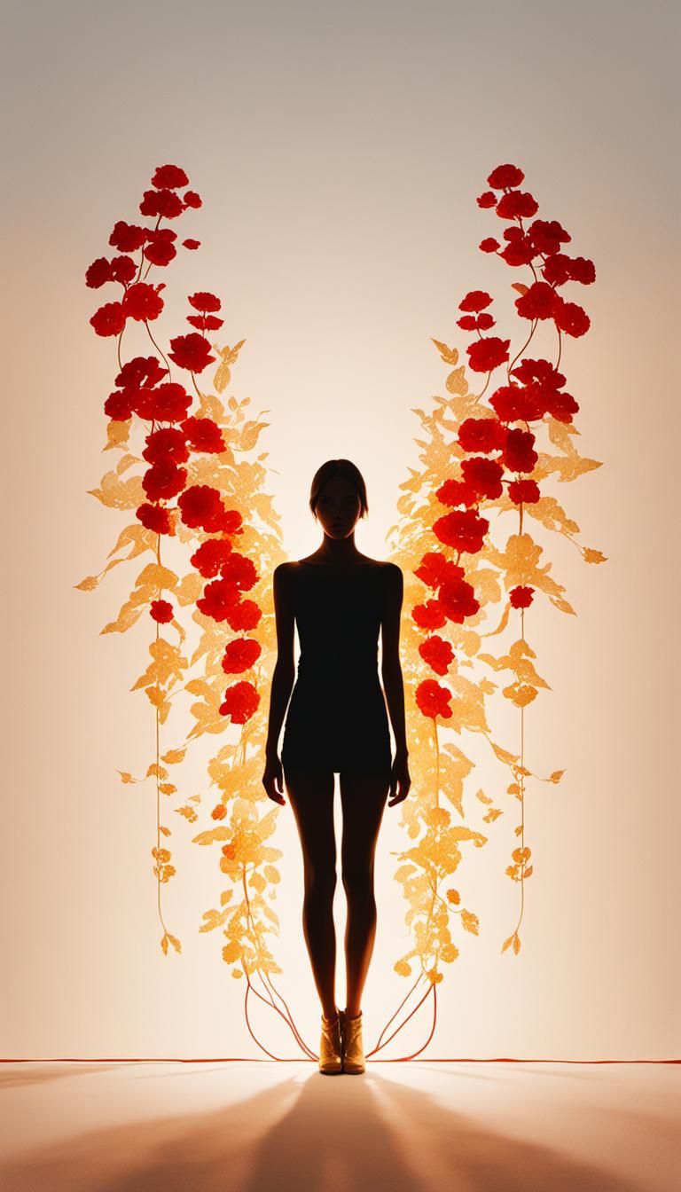 Ethereal Floral Passage at Golden Hour