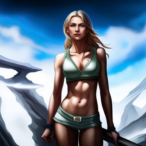 Athletic Elf Queen in Dark Forest