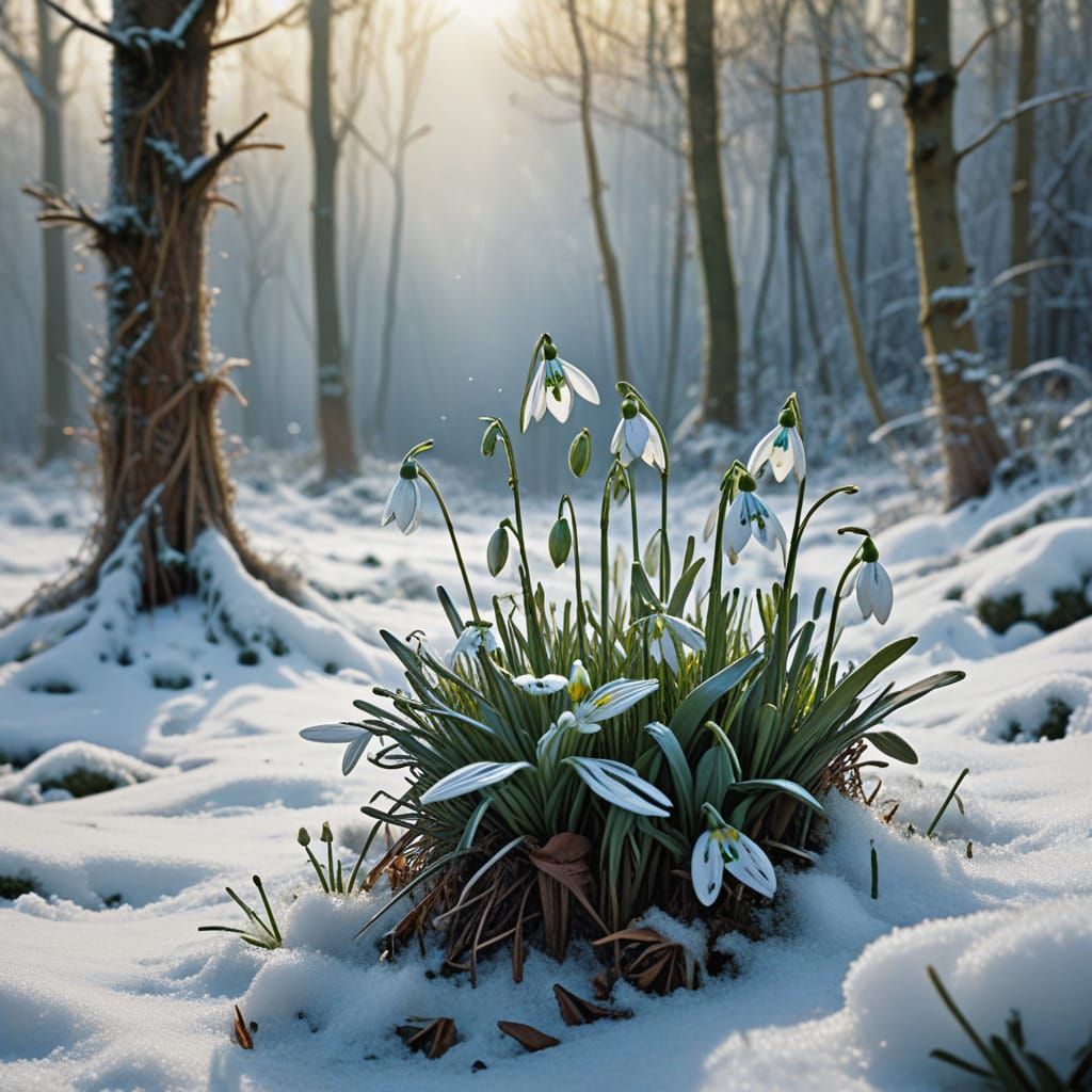 The first snowdrops