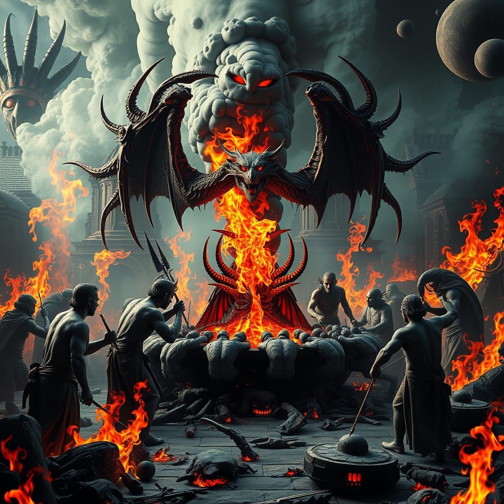 "The Barbeque of Dante" by Eugene Delacroix