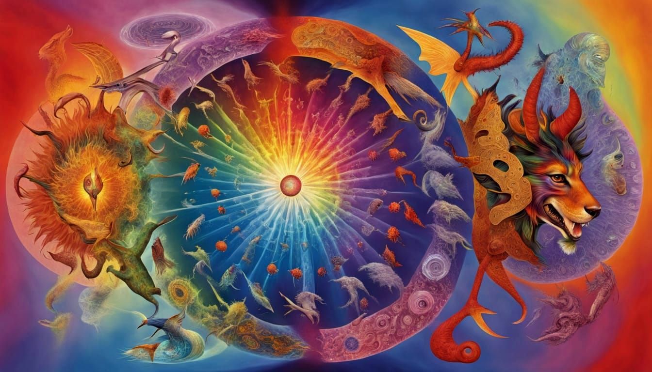 Iridescent Creatures Radiate Rationality in Circular Forms