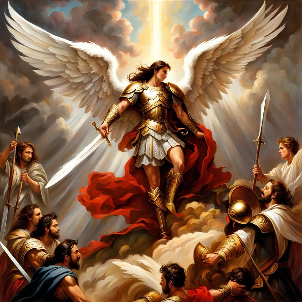 Mighty Angel of the Lord in Battle
