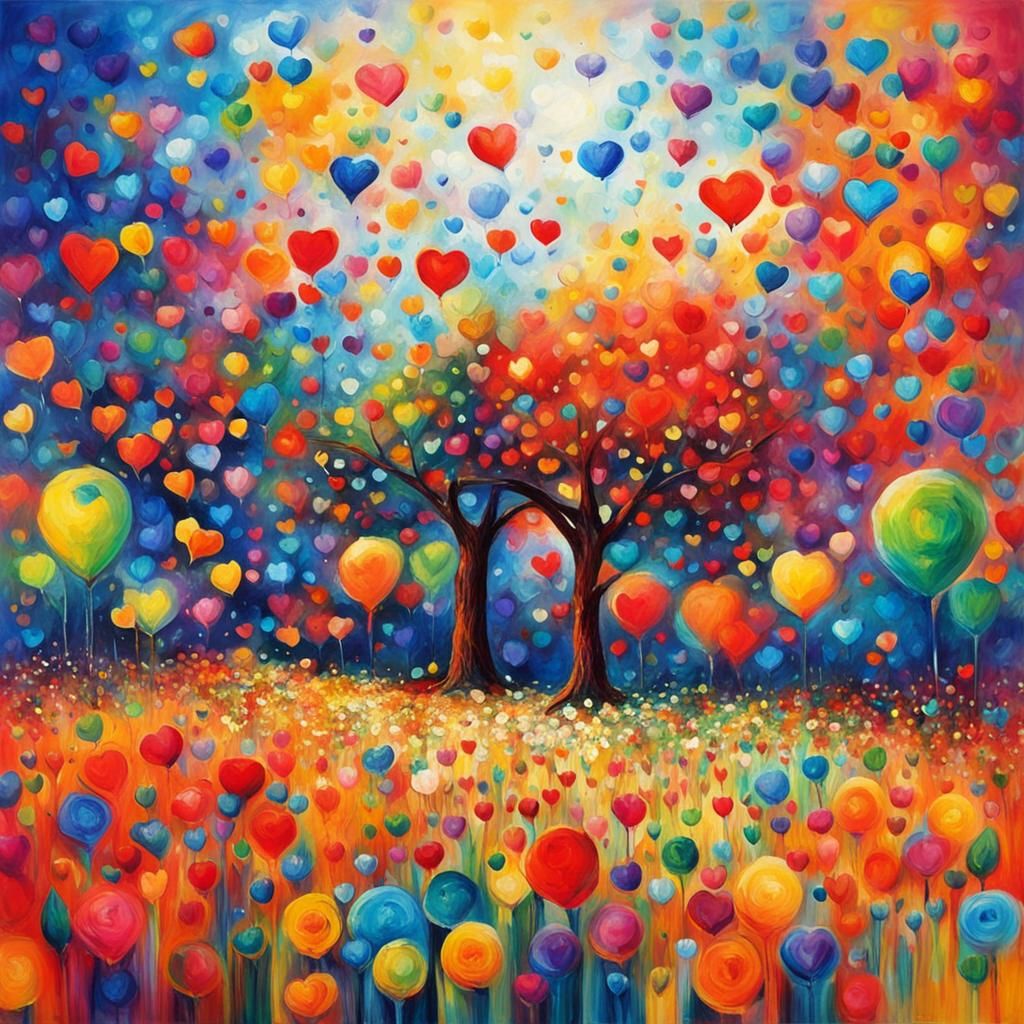 Love and Contentment in Vibrant Colors