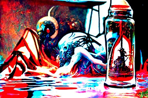 Sinister Demon Trapped in a Bottle