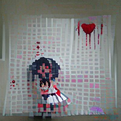 Yandere Doll Pixel Art Illustration