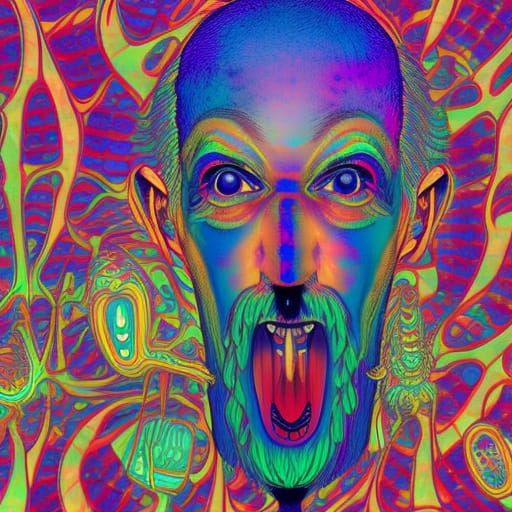 Psychedelic Freud Parade: A Cosmic Illustration