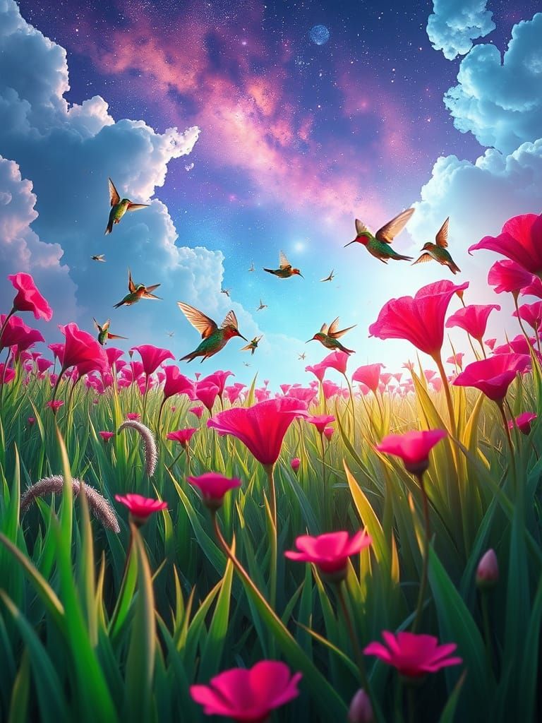 Surreal Emerald Meadow Transports You to a Vibrant, Glowing ...