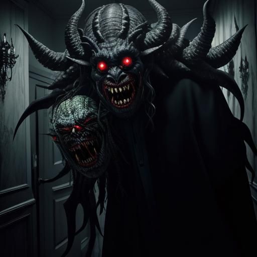 Horrifying Grotesque Demon Covered in Eyes