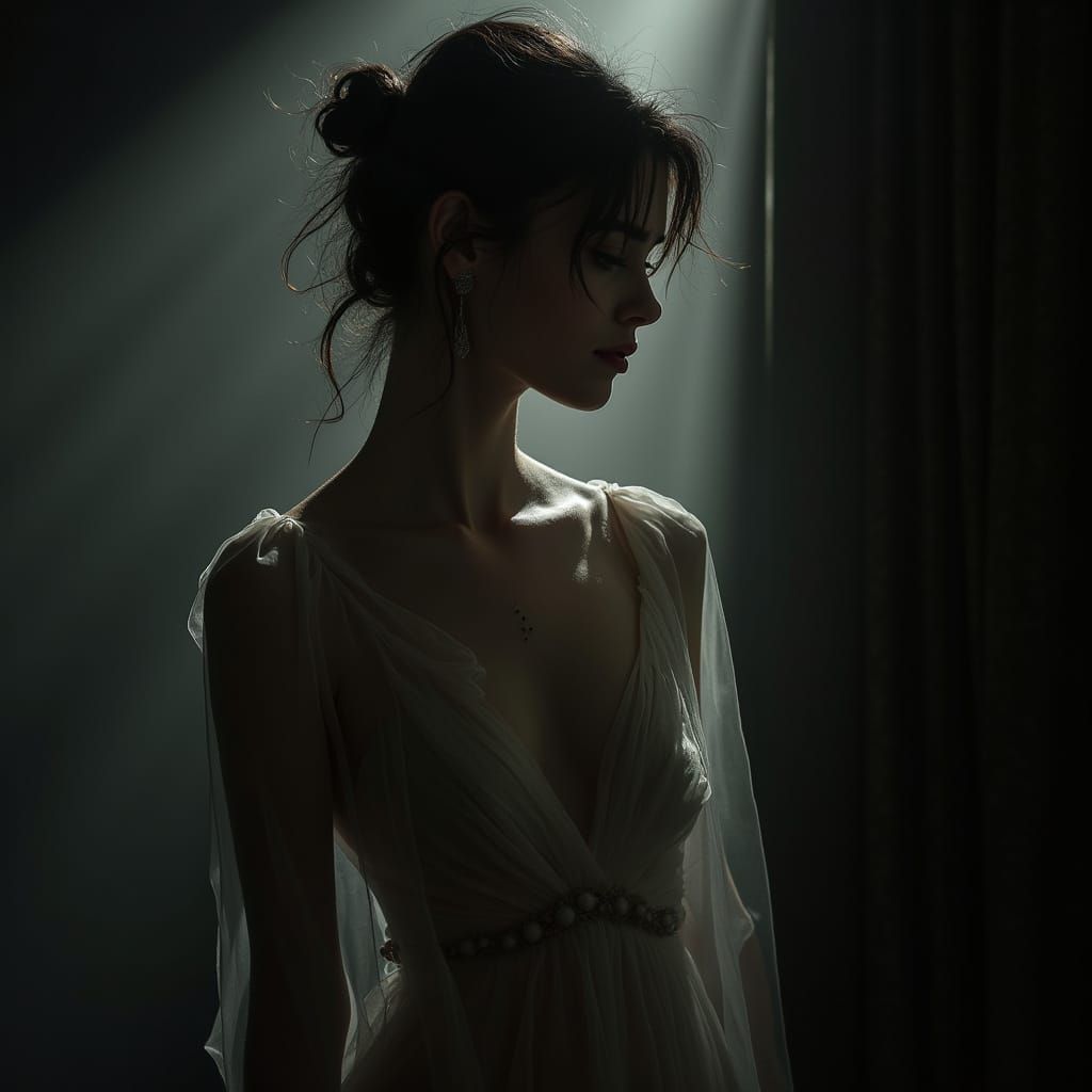 Mysterious Intimate Portrait in Soft Focus