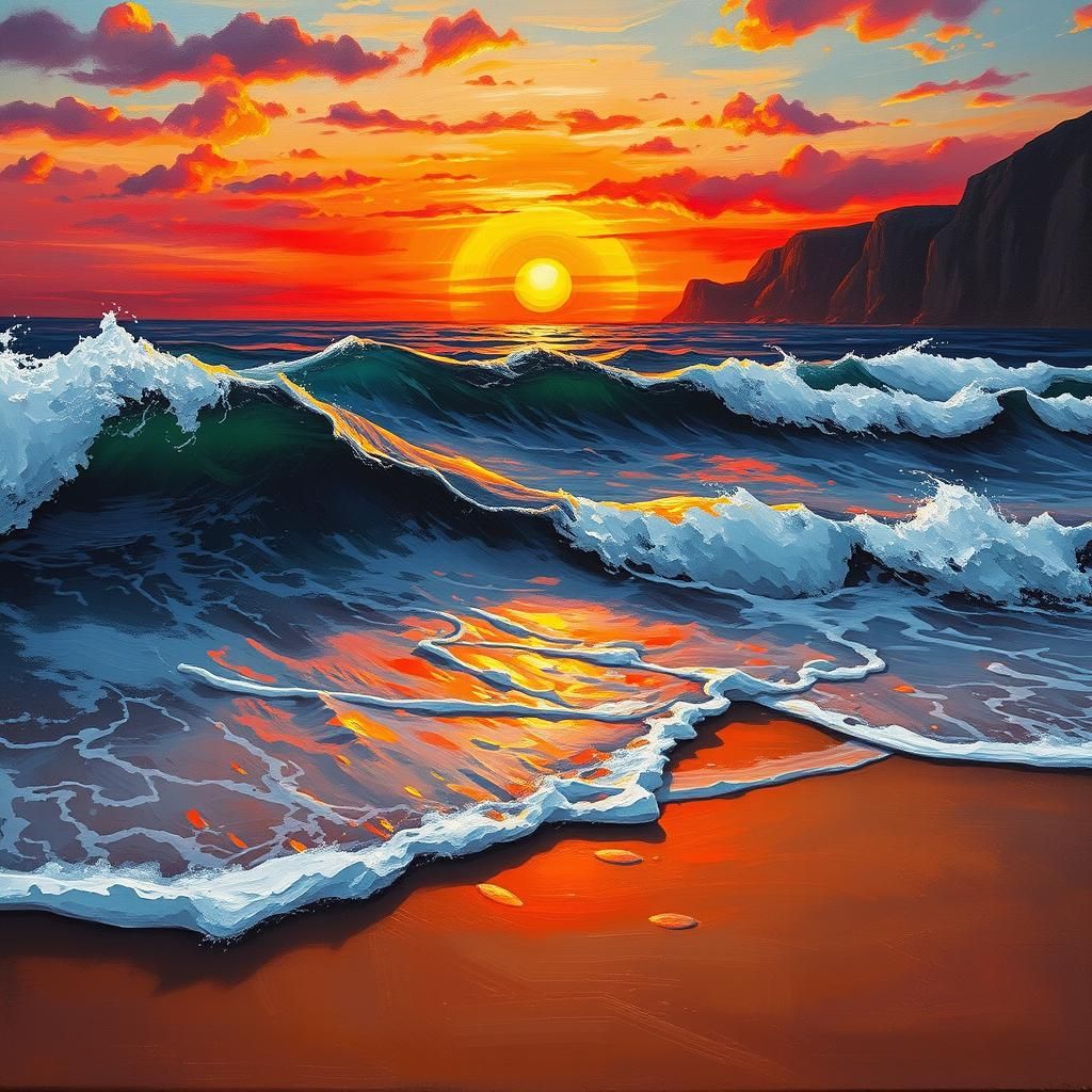 seascape at sunset