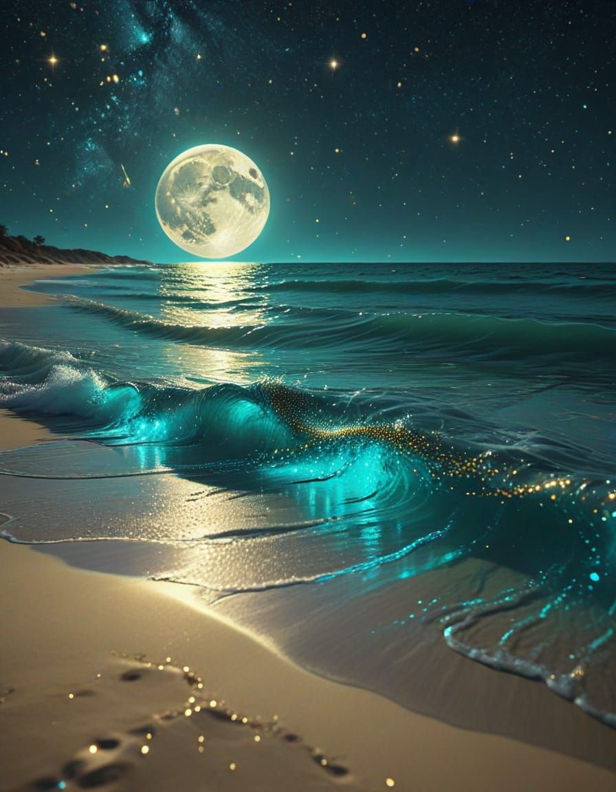 Full moon beach