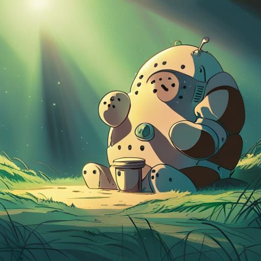 Anime Key Visual in Studio Ghibli Style